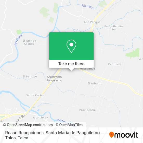 Russo Recepciones, Santa Maria de Panguilemo, Talca map