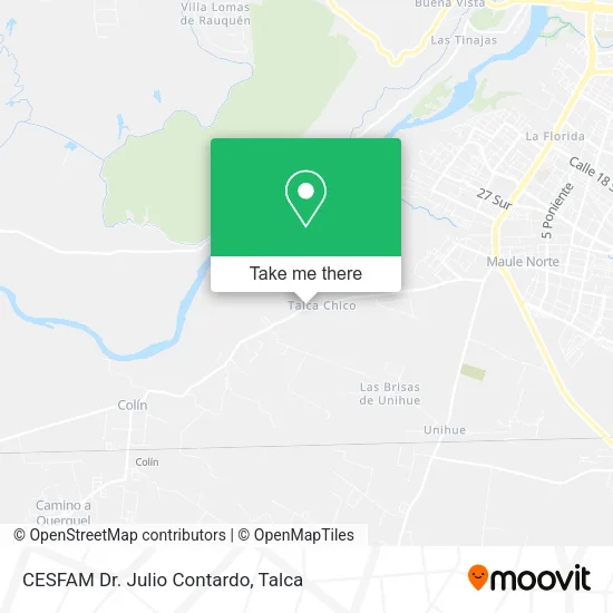 Mapa de CESFAM Dr. Julio Contardo