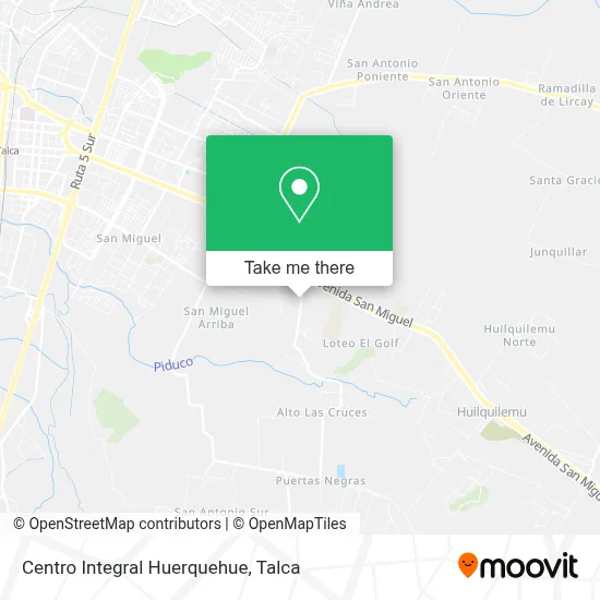 Centro Integral Huerquehue map
