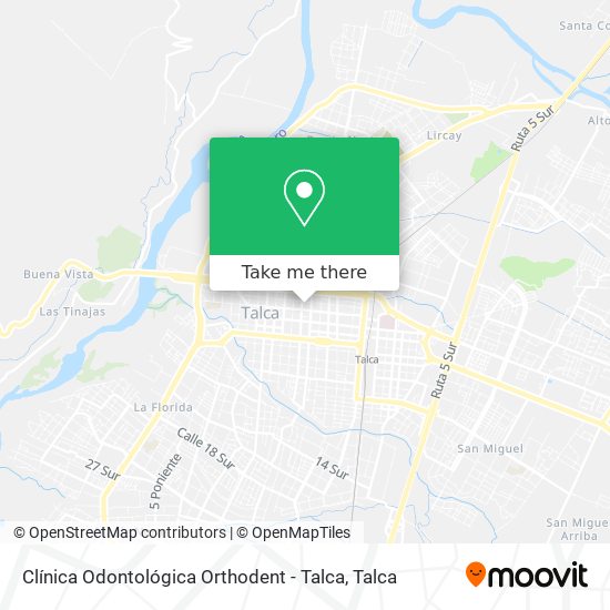 Mapa de Clínica Odontológica Orthodent - Talca