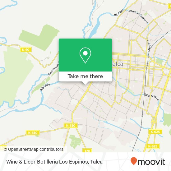 Mapa de Wine & Licor-Botilleria Los Espinos