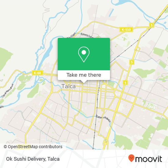 Mapa de Ok Sushi Delivery, Avenida 2 Norte 3460000 Talca, Talca, Maule