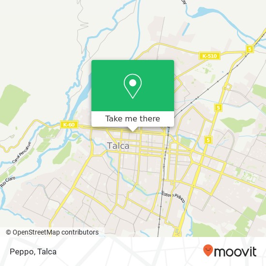 Mapa de Peppo, Calle 4 Oriente 3460000 Talca, Talca, Maule