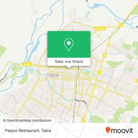 Mapa de Peppo Restaurant, Avenida 4 Norte 1530 3460000 Talca, Talca, Maule