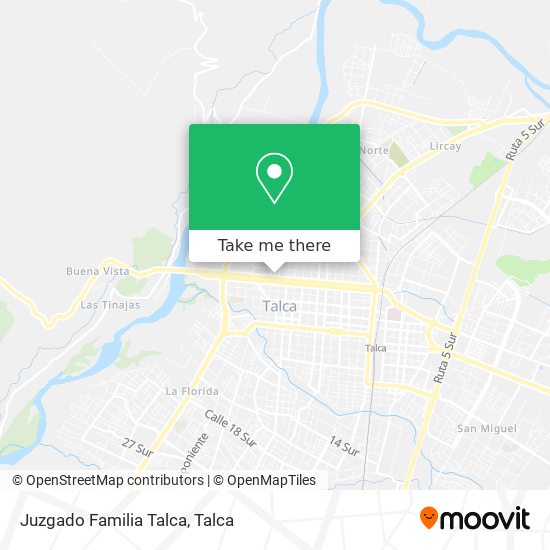 Mapa de Juzgado Familia Talca