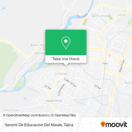 Mapa de Seremi De Educación Del Maule