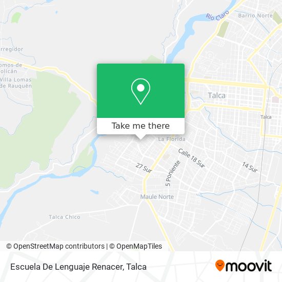 Mapa de Escuela De Lenguaje Renacer