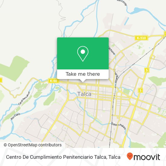 Centro De Cumplimiento Penitenciario Talca map