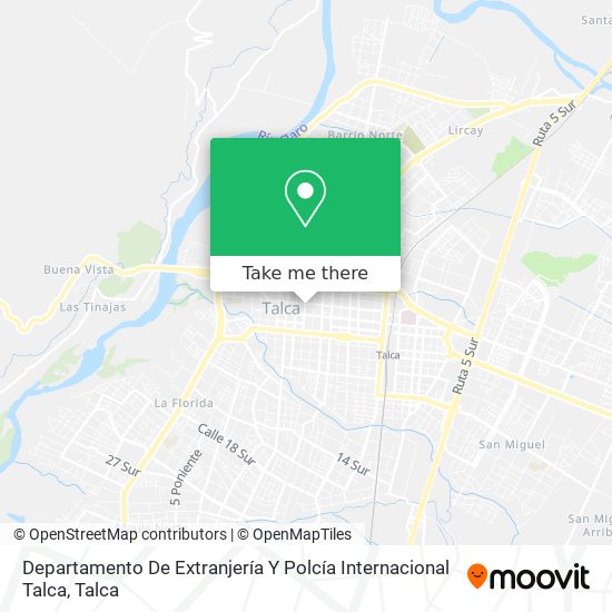 Departamento De Extranjería Y Polcía Internacional Talca map