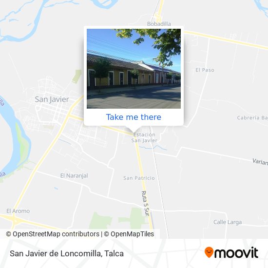 Mapa de San Javier de Loncomilla