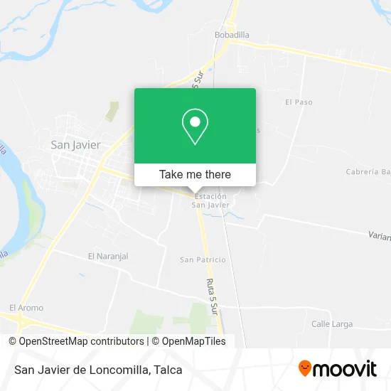 San Javier de Loncomilla map