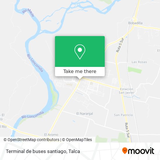 Terminal de buses santiago map