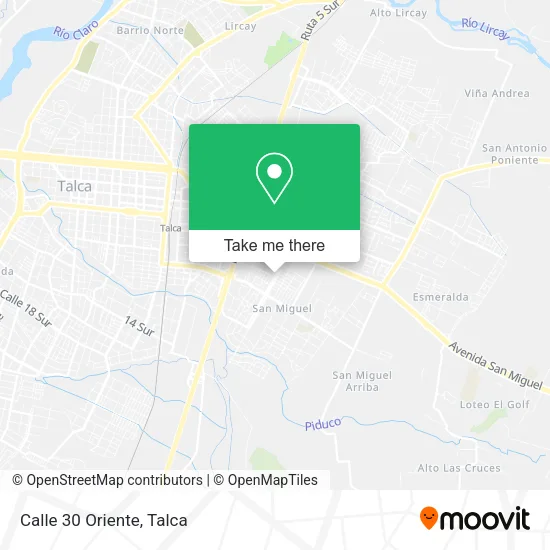Calle 30 Oriente map
