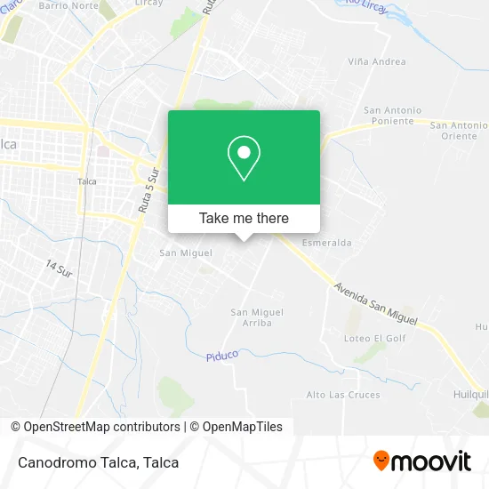 Mapa de Canodromo Talca