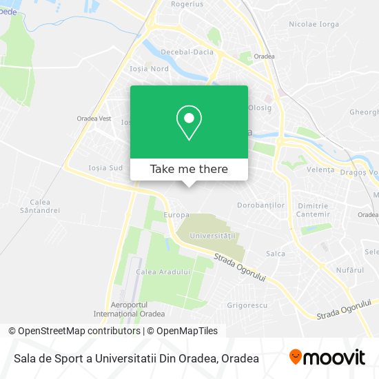 Sala de Sport a Universitatii Din Oradea map
