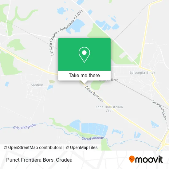 Punct Frontiera Bors map