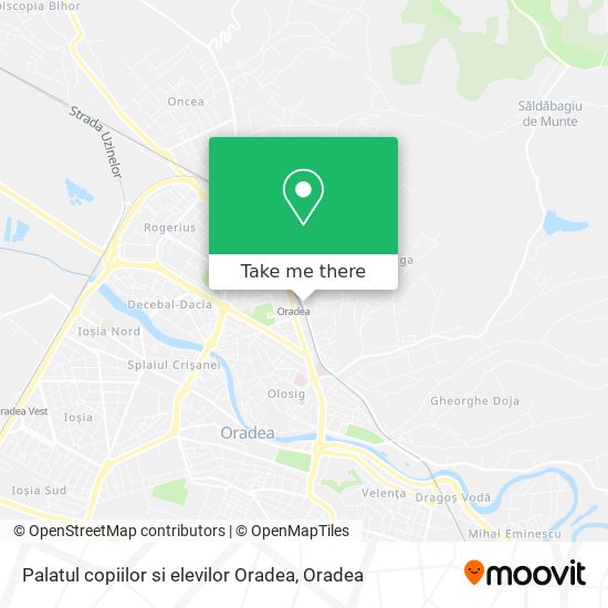Palatul copiilor si elevilor Oradea map
