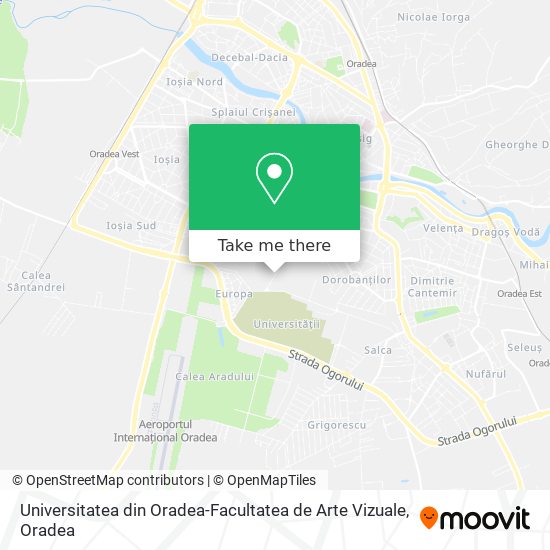 Universitatea din Oradea-Facultatea de Arte Vizuale map