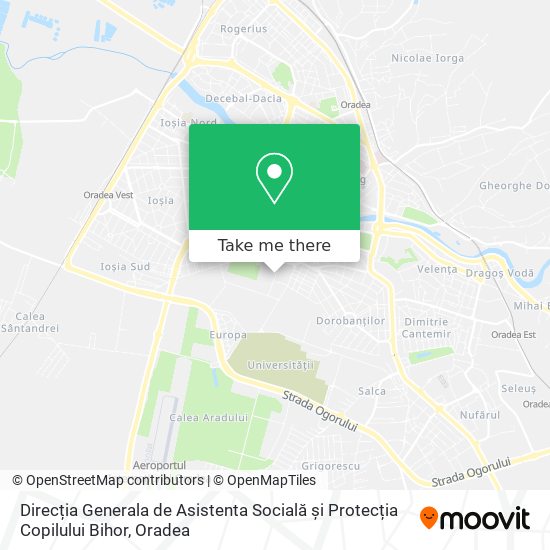 Direcția Generala de Asistenta Socială și Protecția Copilului Bihor map