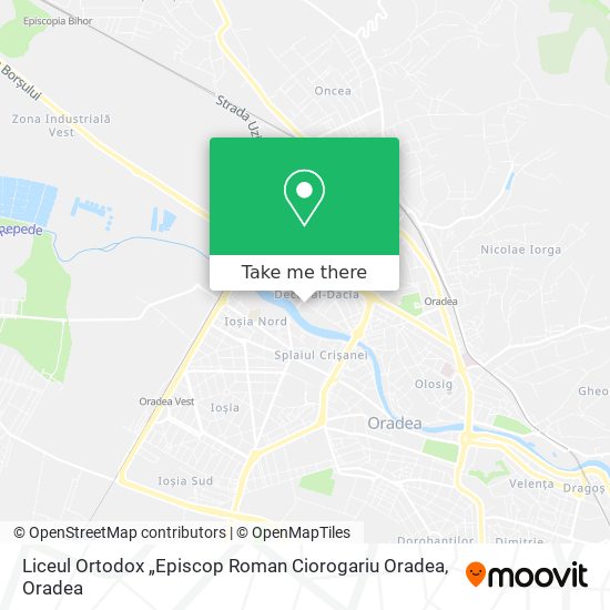 Liceul Ortodox „Episcop Roman Ciorogariu Oradea map