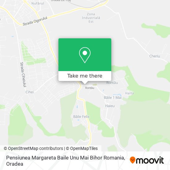 Pensiunea Margareta Baile Unu Mai Bihor Romania map