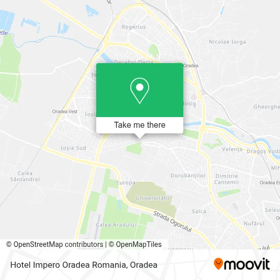 Hotel Impero Oradea Romania map