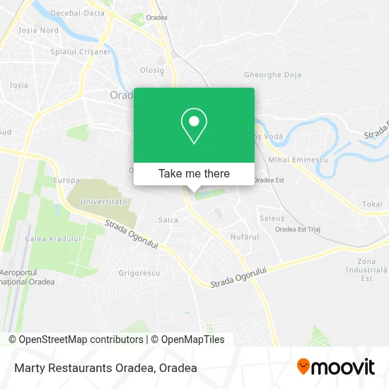 Marty Restaurants Oradea map