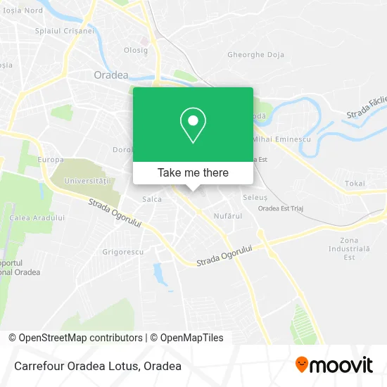Carrefour Oradea Lotus map
