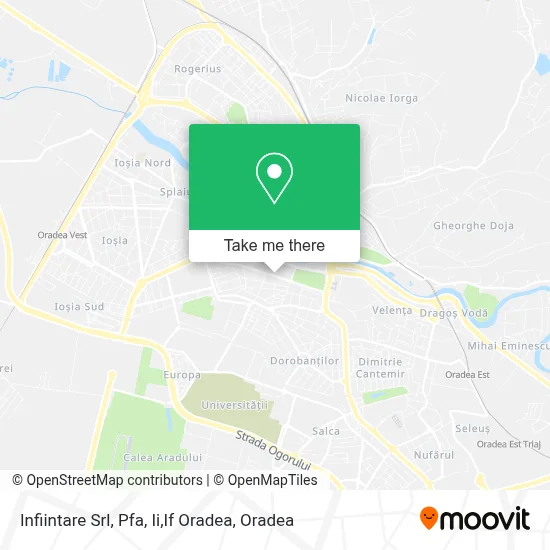 Infiintare Srl, Pfa, Ii,If Oradea map