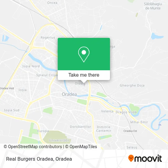 Real Burgers Oradea map