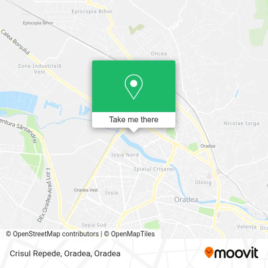 Crisul Repede, Oradea map