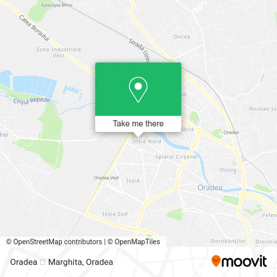 Oradea 🔜 Marghita map