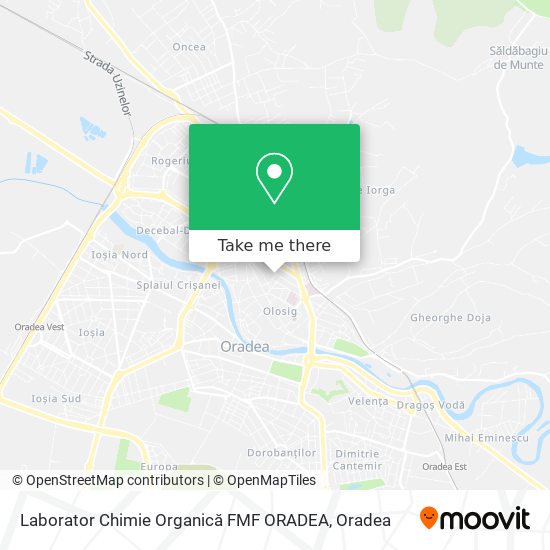 Laborator Chimie Organică FMF ORADEA map