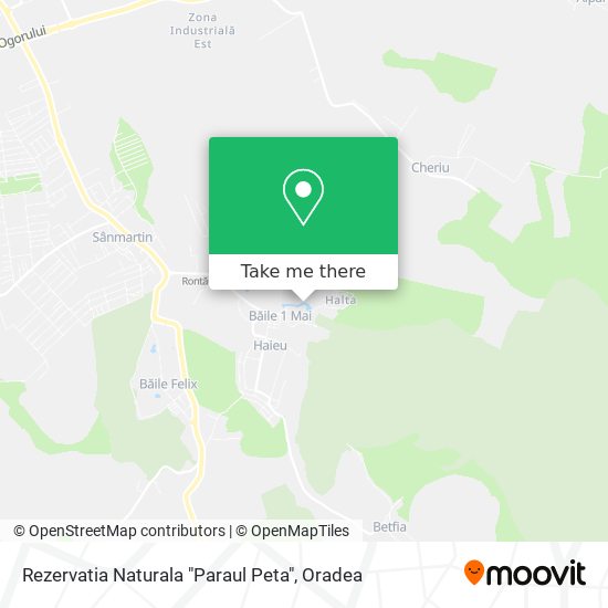 Rezervatia Naturala "Paraul Peta" map