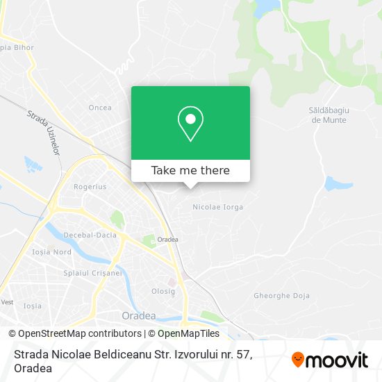 Strada Nicolae Beldiceanu Str. Izvorului nr. 57 map