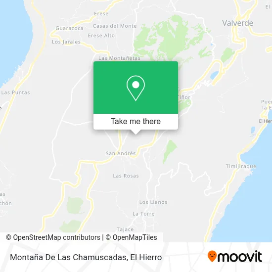 Montaña De Las Chamuscadas map
