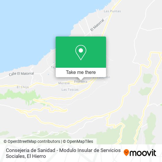Consejeria de Sanidad - Modulo Insular de Servicios Sociales map