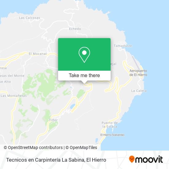 Tecnicos en Carpintería La Sabina map