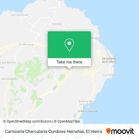 Carnicería Charcutería Cumbres Herreñas map