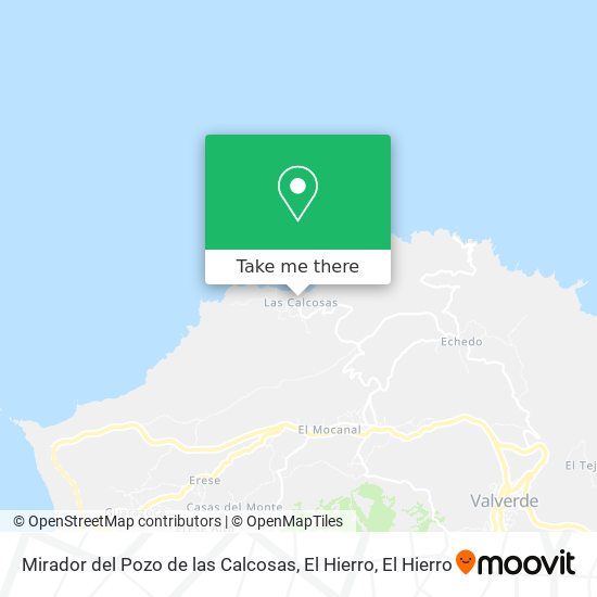 mapa Mirador del Pozo de las Calcosas, El Hierro