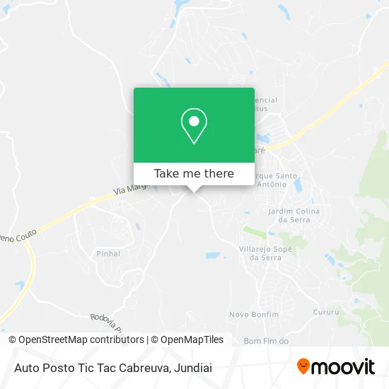 Auto Posto Tic Tac Cabreuva map