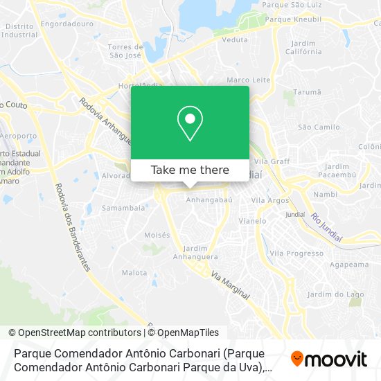 Mapa Parque Comendador Antônio Carbonari (Parque Comendador Antônio Carbonari Parque da Uva)