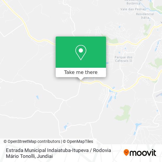 Mapa Estrada Municipal Indaiatuba-Itupeva / Rodovia Mário Tonolli