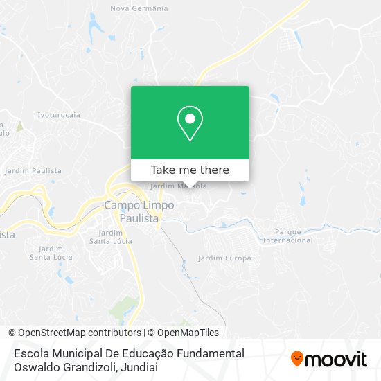 Mapa Escola Municipal De Educação Fundamental Oswaldo Grandizoli