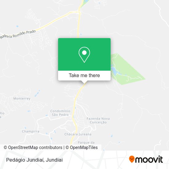 Pedágio Jundiaí map