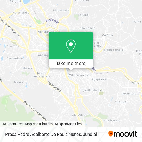 Mapa Praça Padre Adalberto De Paula Nunes