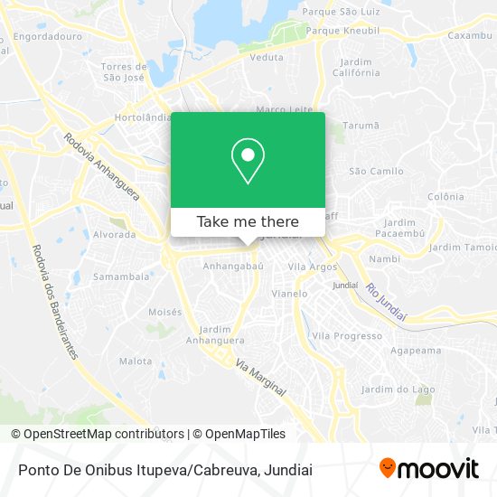 Mapa Ponto De Onibus Itupeva / Cabreuva