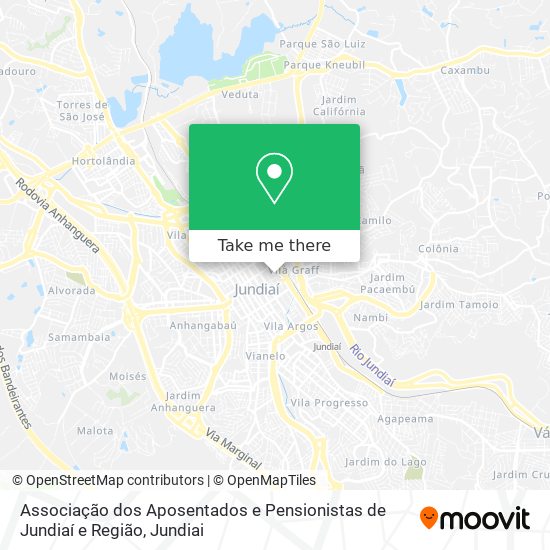 Associação dos Aposentados e Pensionistas de Jundiaí e Região map