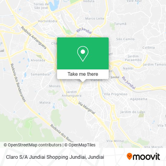 Claro S / A Jundiai Shopping Jundiai map