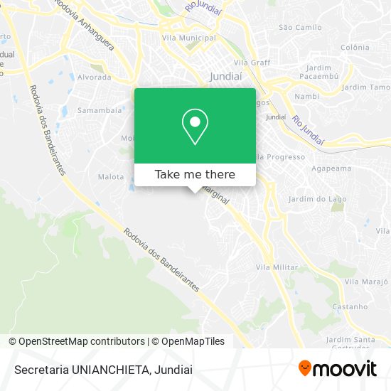 Secretaria UNIANCHIETA map